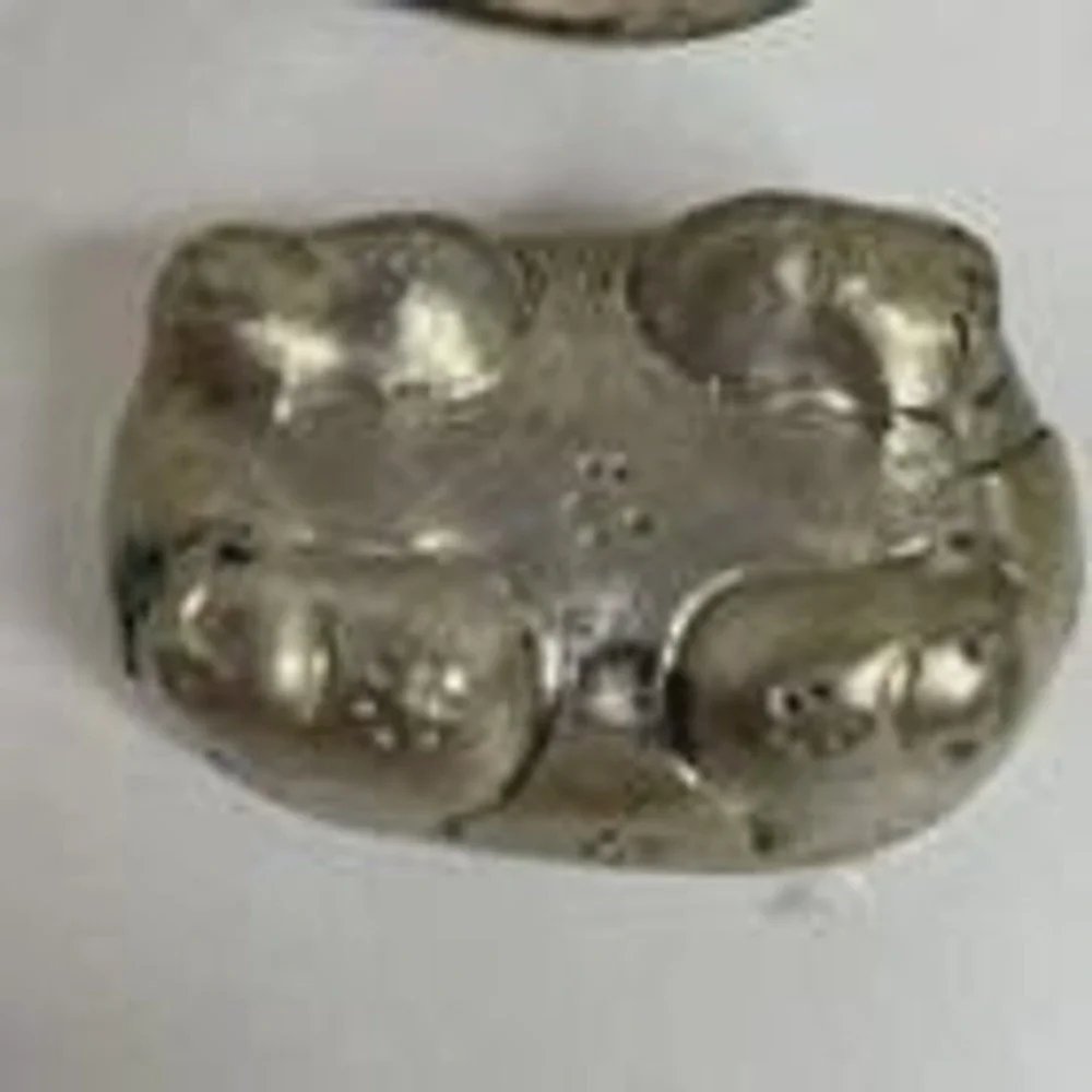 2 Indian Mughal Silver Plated Ceremonial Elephant Figure Pill Box‎ Trinket Boxes